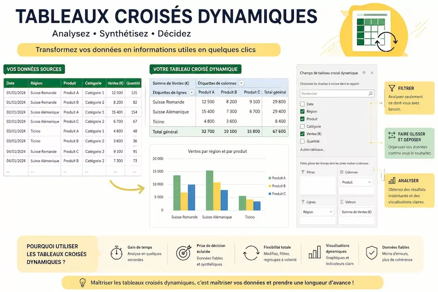 Tableaux croises dynamique formation Excel Geneve